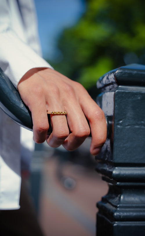 Green Bullets Row Ring