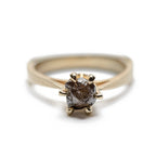 Rough Octahedron Diamond Ring - Black Knight