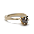 Rough Octahedron Diamond Ring - Black Knight