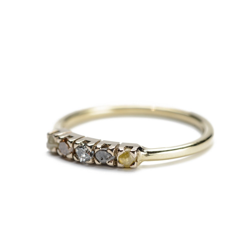Diamond Quintent Row Ring