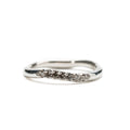 Diamond Waves Row Ring