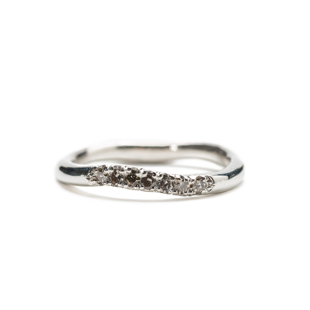 Diamond Waves Row Ring