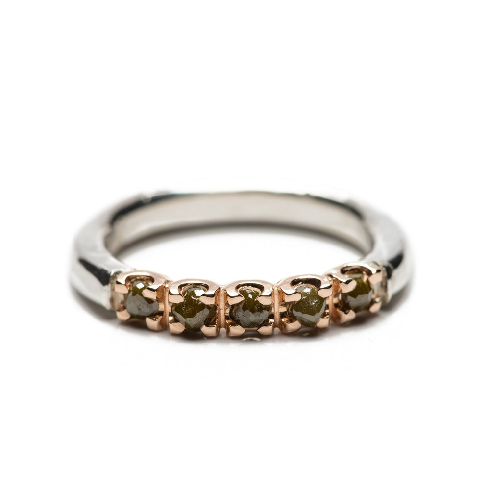Green Bullets Row Ring
